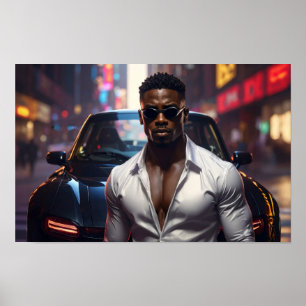 Hip Hop - Amerikanischer Rap-Star -  Poster