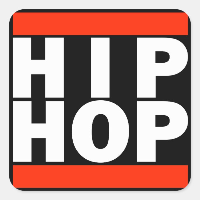 HIP-HOP-Aufkleber Quadratischer Aufkleber (Vorderseite)