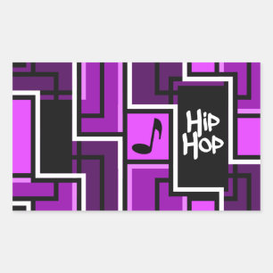 Hip Hop-Aufkleber Rechteckiger Aufkleber