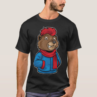 Hip Hop Bär funky urbane Cartoon-Illustration retr T-Shirt