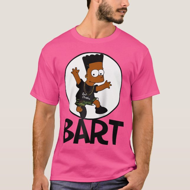 Hip Hop Bart Baseball T-Shirt (Vorderseite)