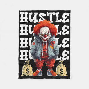 Hip Hop Beängstigend Clown Hustle Money Urbyn Stre Fleecedecke