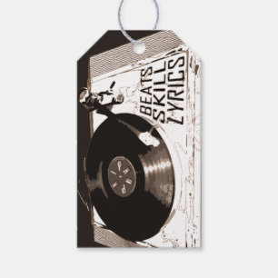 HIP HOP BEATS SKILL TEXTE AUF TURNTABLE GESCHENKANHÄNGER
