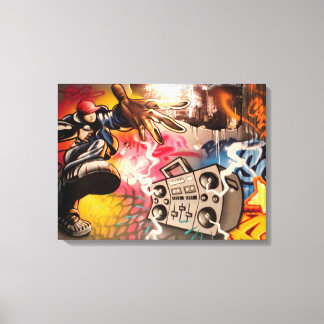 Hip Hop Boombox Graffiti Leinwanddruck