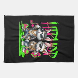 Hip Hop Bunnies Geschirrtuch