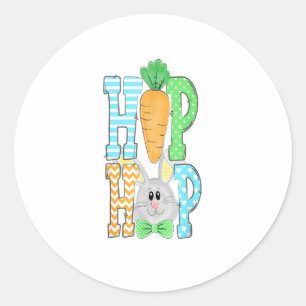 Hip Hop Bunny Easter Bunny Classic Rabbit Lover Runder Aufkleber