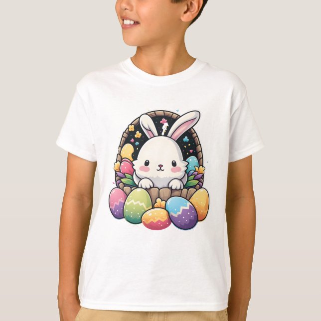 Hip Hop Bunny Kids Shirt - Geschenk für Osterfamil (Vorderseite)