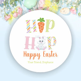 Hip Hop Bunny Osterfest Niedliche Leckerei Beutel  Runder Aufkleber