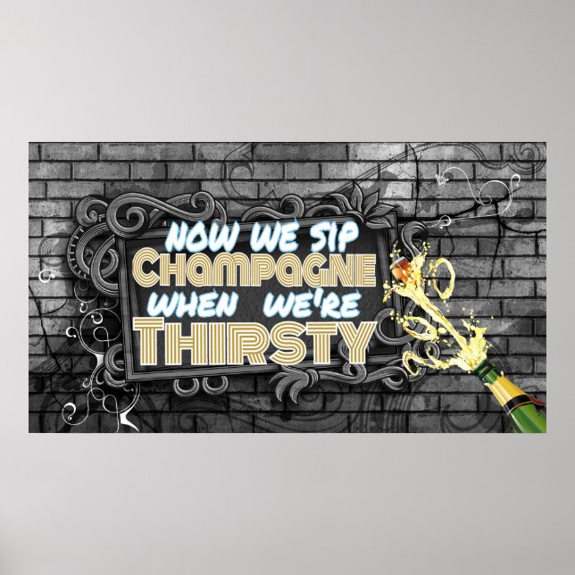 Hip Hop Champagne der 90er Jahre | Gefälligkeitsve Poster (Vorne)
