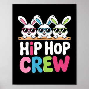 Hip Hop Crew Bunny Squad Lustige Ostern Party Stim Poster