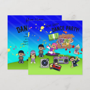 Hip Hop Dance Life Kid's Party laden ein Einladung