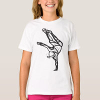 Hip Hop Dance Ringer T-Shirt (Girls)