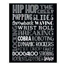 Hip Hop Dance Subway Art Poster