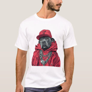 Hip Hop Dog Graphic T - Shirt - Streetwear T-Shirt