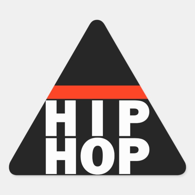 HIP HOP! DREIECKIGER AUFKLEBER (Vorderseite)