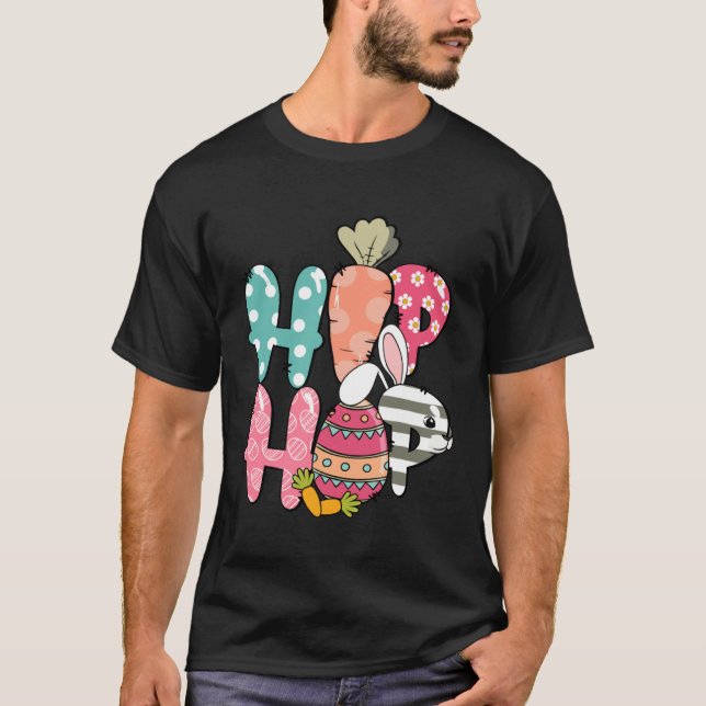 Hip Hop Easter Cute Easter Bunny Groovy Easter Day T-Shirt (Vorderseite)