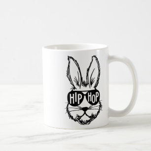 Hip Hop Frohe Ostern Bunny Gesicht Mit Sungles Män Kaffeetasse