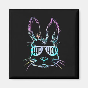 Hip Hop Frohe Ostern Hase Gesicht Mit Sonnenbrille Magnet