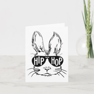 Hip Hop Frohe Ostern Hase Gesicht Mit Sungles Männ Karte