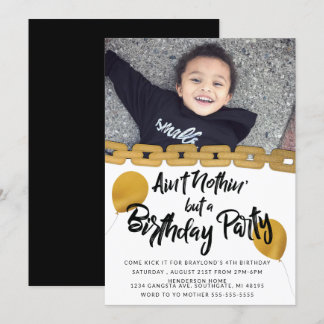 Hip Hop Geburtstagsparty Foto Einladung