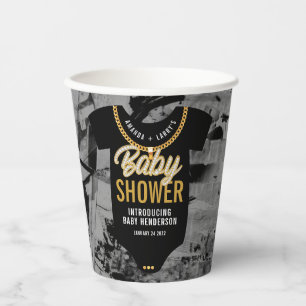 Hip Hop Goldkette Baby Shower Pappbecher
