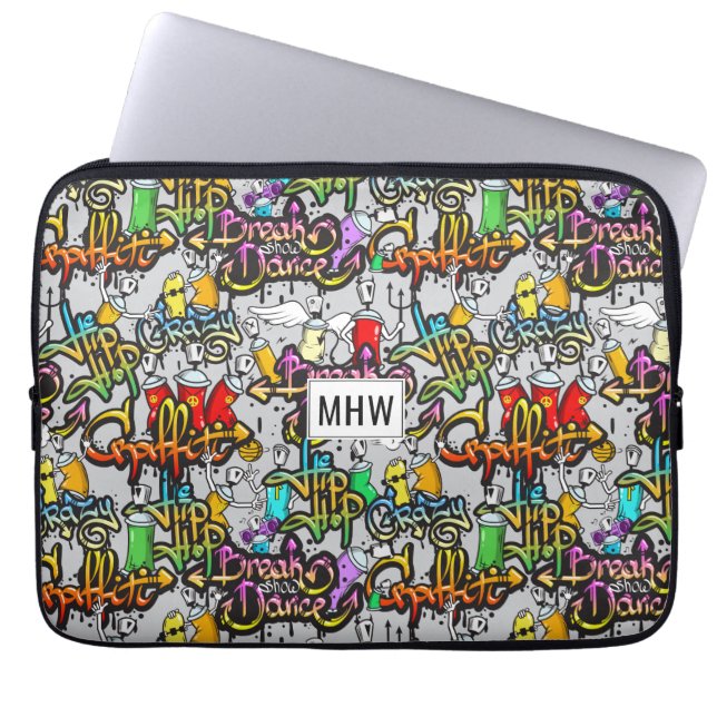 Hip Hop Graffiti individuelle Laptop-Ärmel Laptopschutzhülle (Vorderseite)