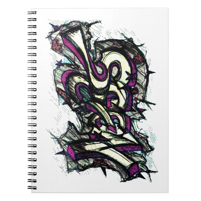 Hip Hop Graffiti Letters Notebook Notizblock (Vorderseite)