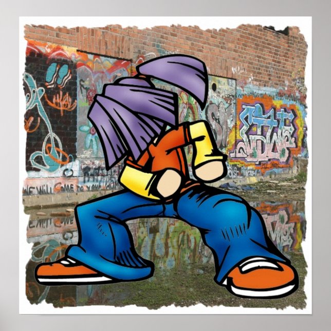 Hip Hop graffiti poster (Vorne)