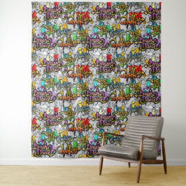 Hip Hop Graffiti Tapisserien Wandteppich