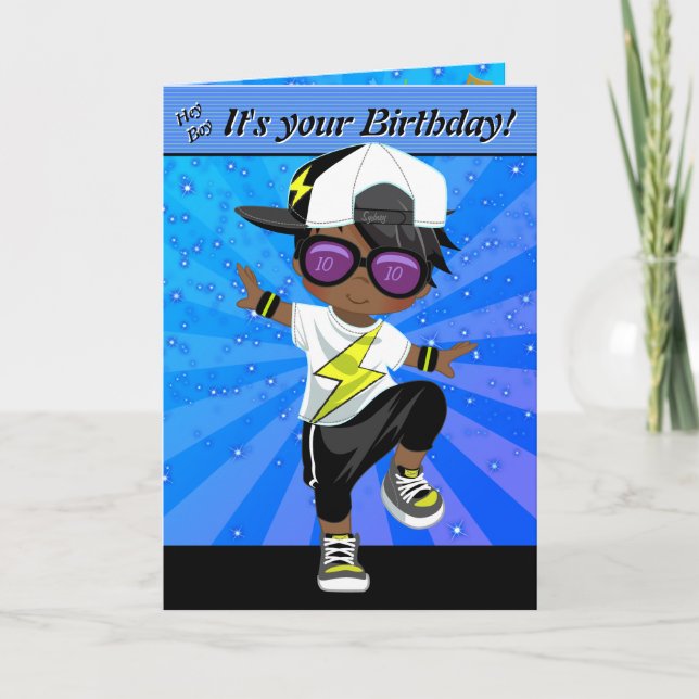 Hip Hop Happy Birthday Karte (Vorderseite)