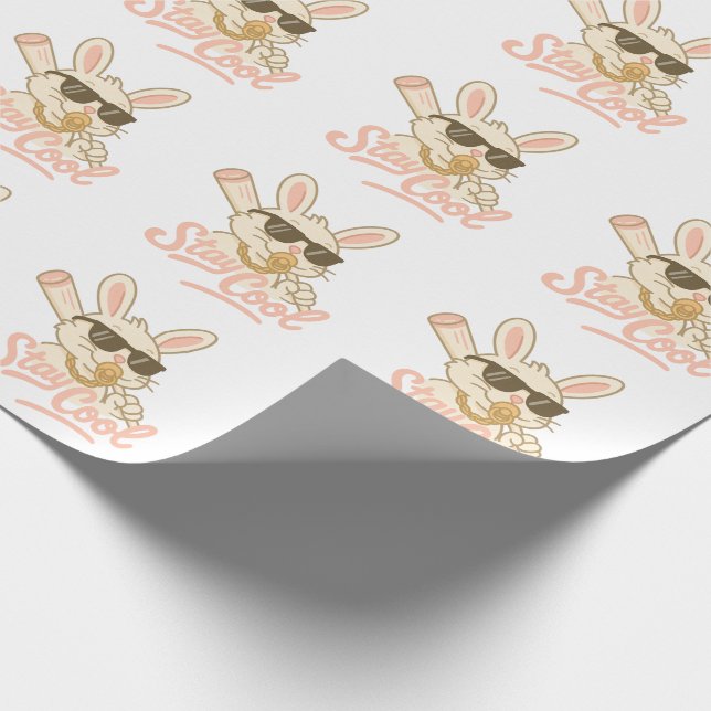  Hip Hop Hase Geschenkpapier (Ecke)