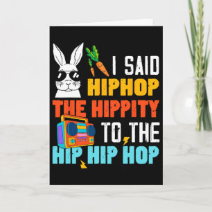 Hip Hop Hippity Lustiger Osterhase Jungen Mädchen Karte
