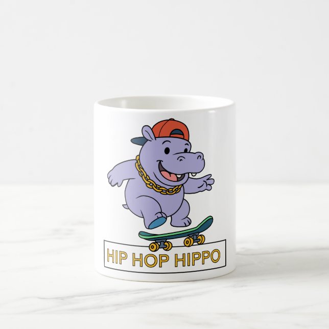 Hip Hop Hippo Kaffeetasse (Mittel)