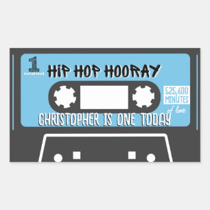 Hip Hop Hooray Notorious ONE 1st Birthday Mixtape Rechteckiger Aufkleber