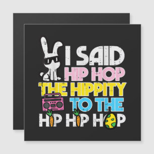 Hip Hop Hoppelig Osterhase Magnetkarte