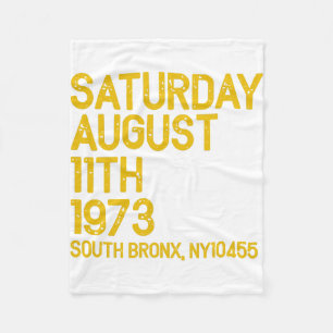 Hip Hop ist Geboren Samstag, 11. August 1973, 50 J Fleecedecke