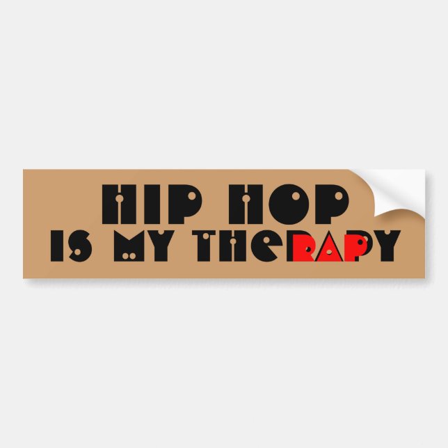 Hip Hop ist mein theRAPy Autoaufkleber (Vorne)