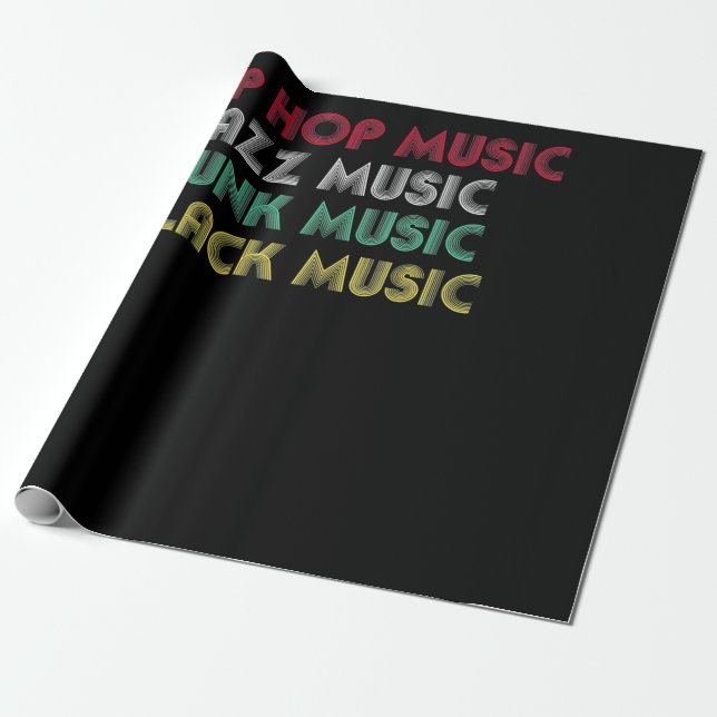 Hip Hop Jazz Funk Black Music - Musikalisch kreati Geschenkpapier (Ungerollt)