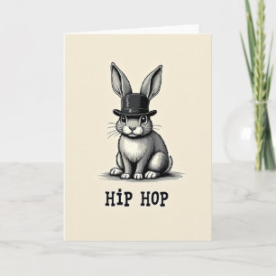 Hip Hop Kaninchen Art Card Karte