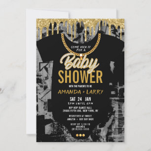 Hip Hop Kette Baby Shower Einladung