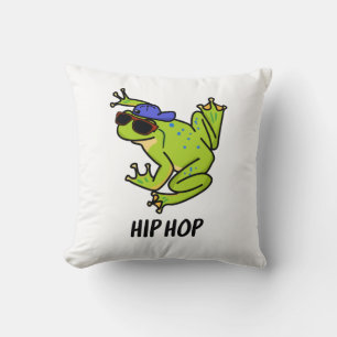 Hip Hop Lustiger Hüpfender Frosch Wortspiel Kissen