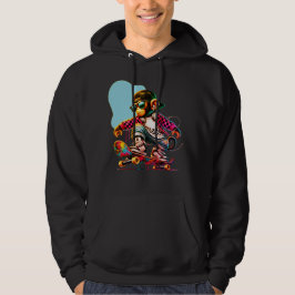 Hip-Hop Monkey on Wheels: Bold Streetwear for Tren Hoodie