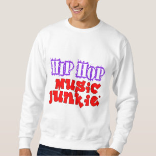 Hip Hop Music Junkie Lila Red Logo Sweatshirt