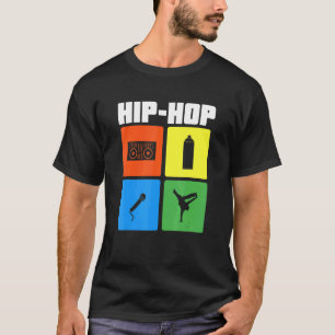 Hip Hop Music Old Retro School Rap Dance Dj T-Shirt
