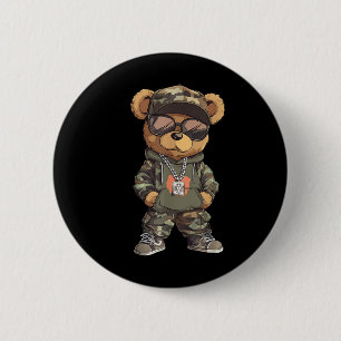 Hip Hop Music Teddy Sungles Button
