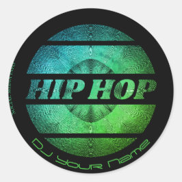 Hip Hop Musik DJ Business Card Runder Aufkleber