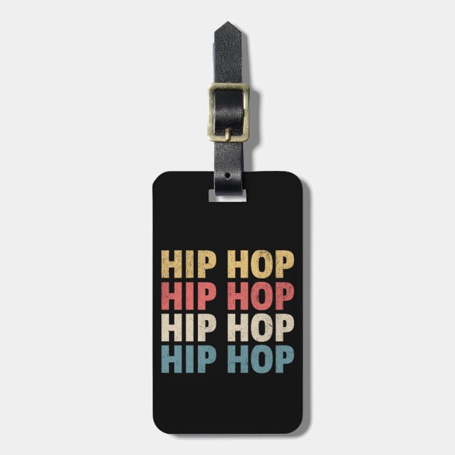 Hip Hop Musik Gepäckanhänger (Vorderseite vertikal)