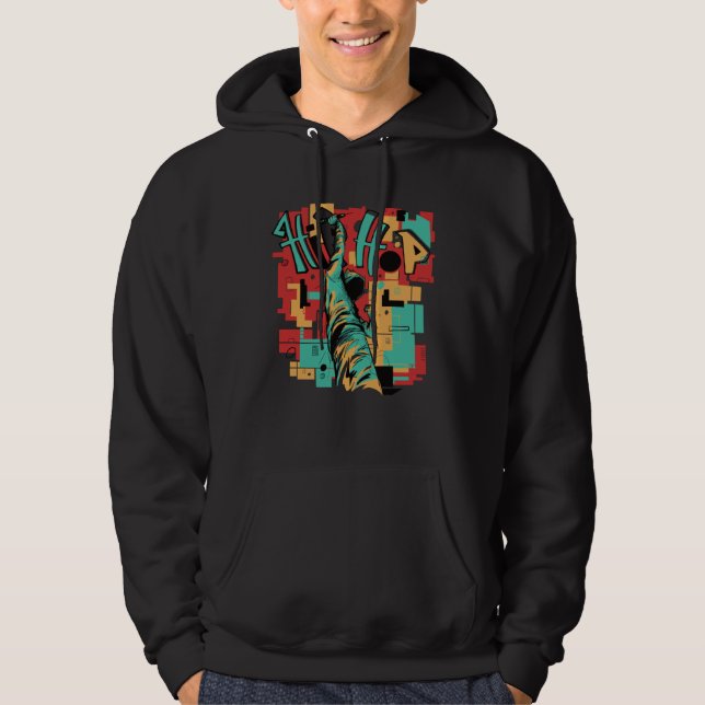Hip Hop Old School Rapper Hoodie (Vorderseite)