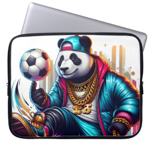 Hip Hop Panda Fußball Sommer Sportarten Laptopschutzhülle