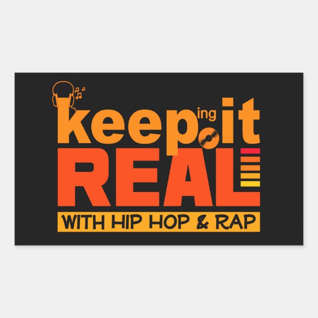 HIP HOP & RAP Sonderaufkleber Rechteckiger Aufkleber (Vorderseite)